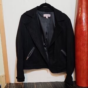 Philosophy Classic Black Blazer with Zipper Details